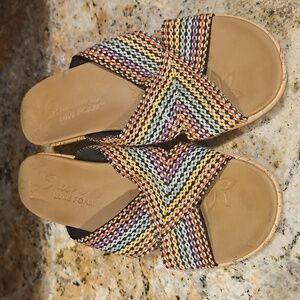 Skechers Cork Wedge Slides